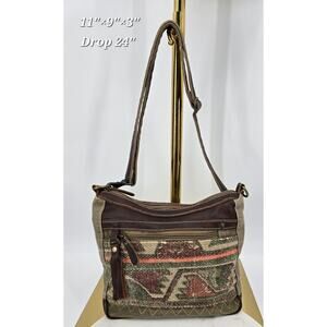 Myra Bag Canvas & Leather Luguni Crossbody